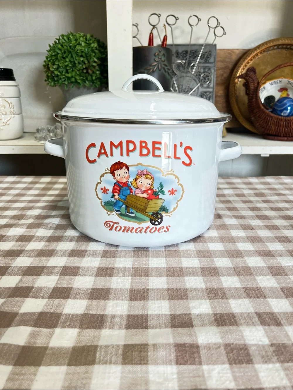 Vintage Campbells soup pot with lid cookware advertising 2002 tomatoes